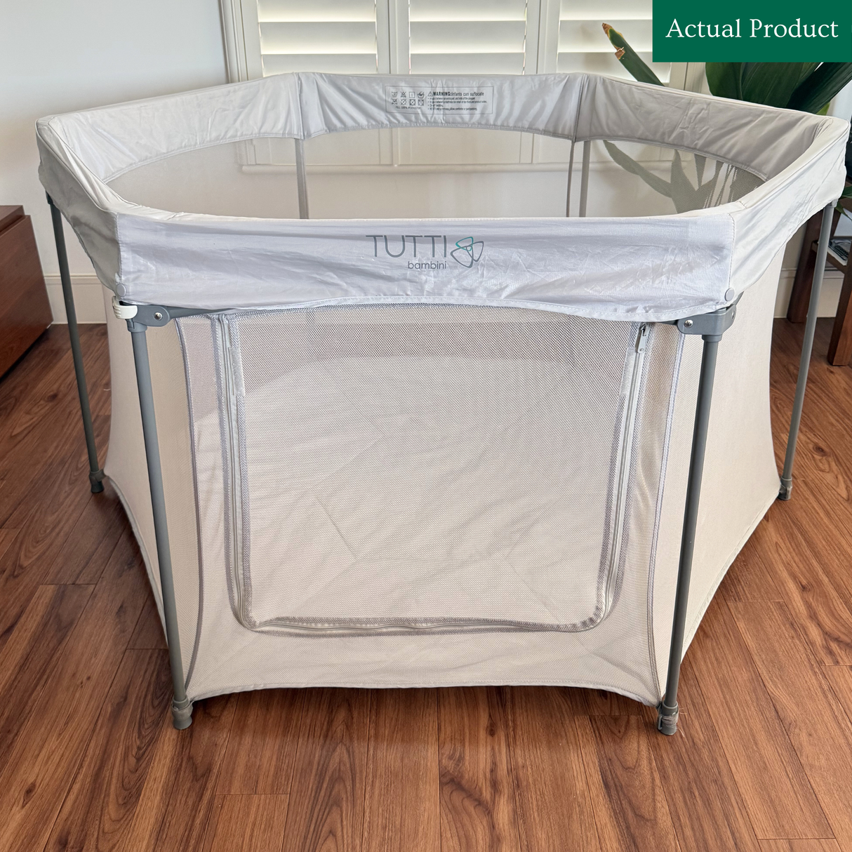 Tutti Bambini Hexa Playpen, Gently Used / Grey