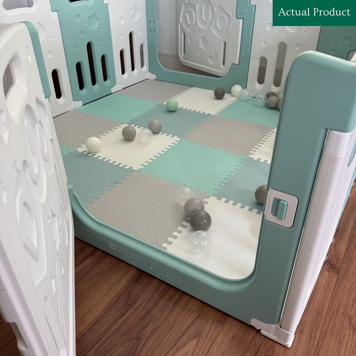 Venture Duo Playpen, Mat And Balls, Like New / Blue