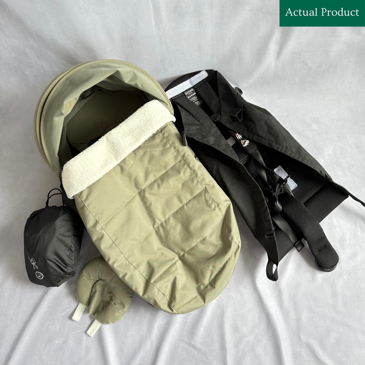 Stokke Yoyo 0+ Newborn Pack, Like New / Olive